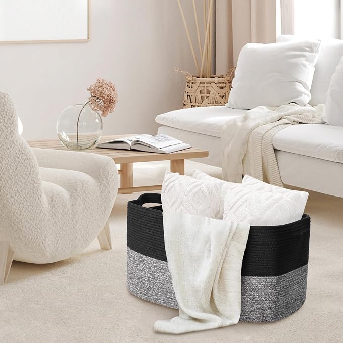 Extra Large Storage Baskets, Rectangle Woven Basket - Image 4