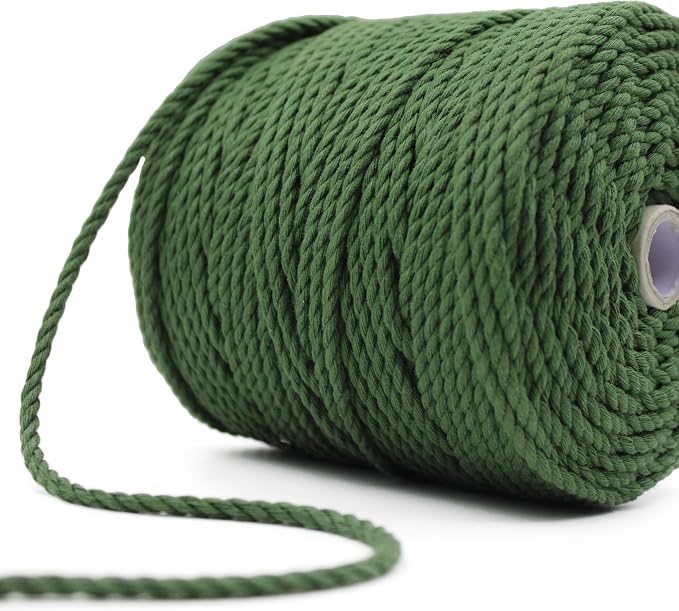 3 Ply Twisted Macrame Cord 3mm x 109Yards 100% Natural Cotton Like Macrame Rope - Image 2