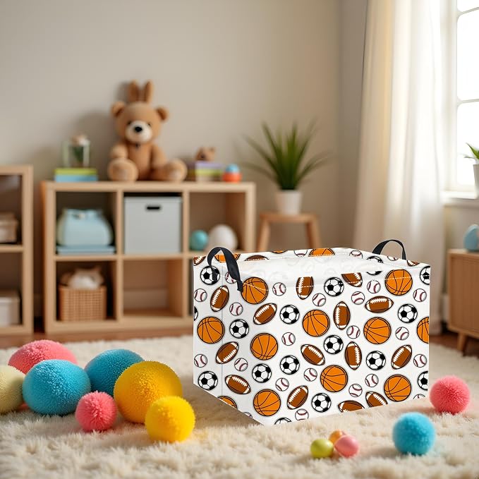 HIYAGON Rectangular Easter Basket Baby Girl Basket Fabric Storage Bin Organizer - Image 3