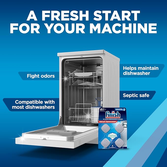 Finish Dishwasher Cleaner Tablets, Deep Cleans Hidden Grease & Grime, Fights - Image 6