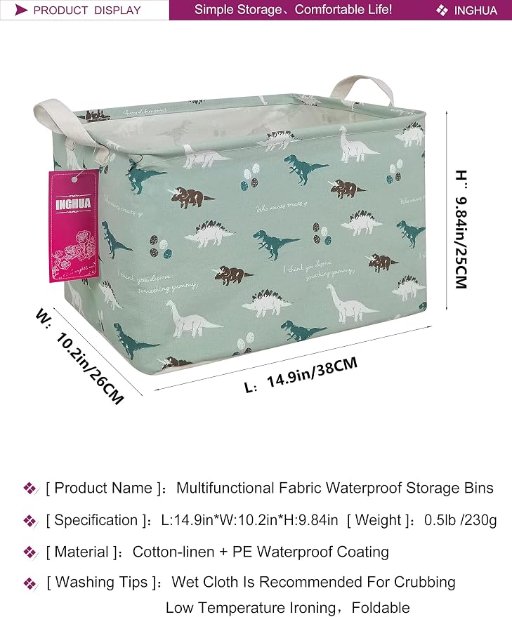 Rectangular Storage Basket Fabric Organizer Bin - Image 2