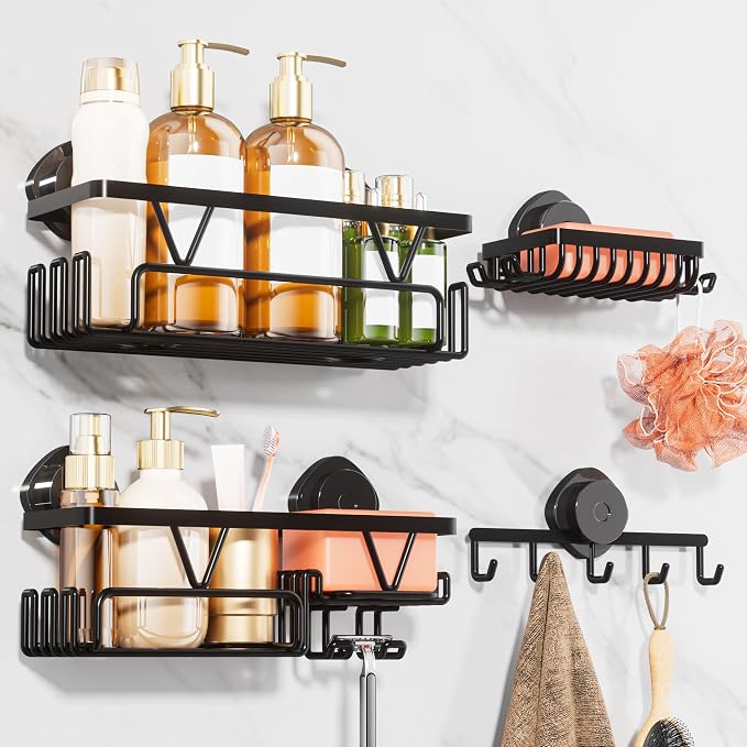 KEGII Shower Caddy Suction Cup, 4 Pack Suction Shower Shelf by KEGII