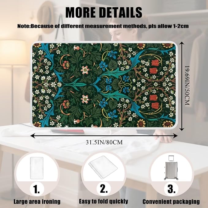 Ironing Mat William Morris Flowers Pattern Portable Ironing Pad Ironing Blanket - Image 5
