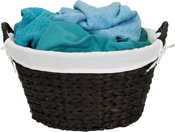 Household Essentials Round Wicker Laundry Basket - Image 9