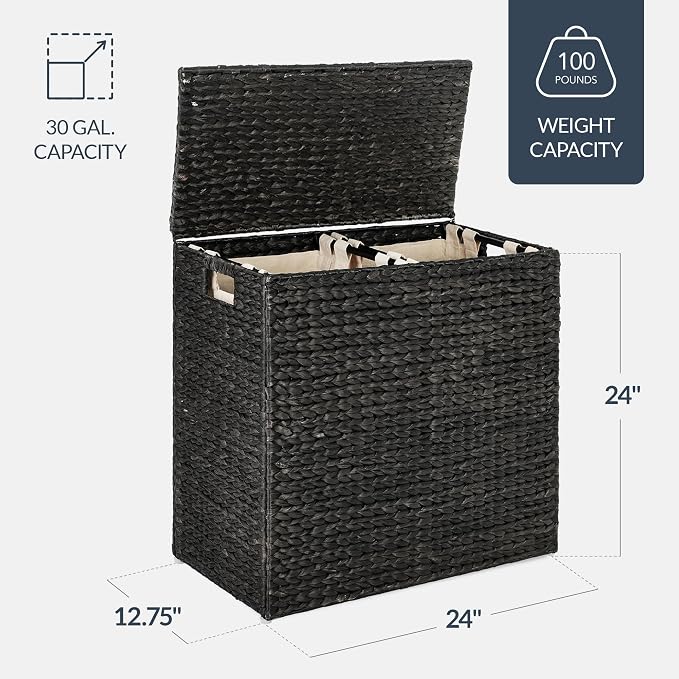 Best Choice Products Large Double Laundry Hamper - Image 2