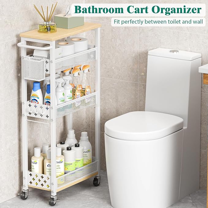 Slim Storage Cart 4 Tier Laundry Cart - Image 8
