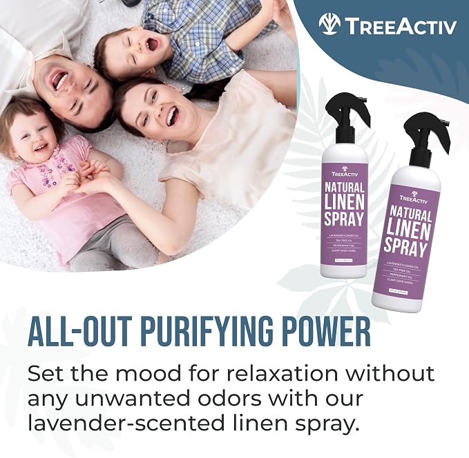 TreeActiv Natural Linen Spray, 8 fl oz, Lavender - Image 7