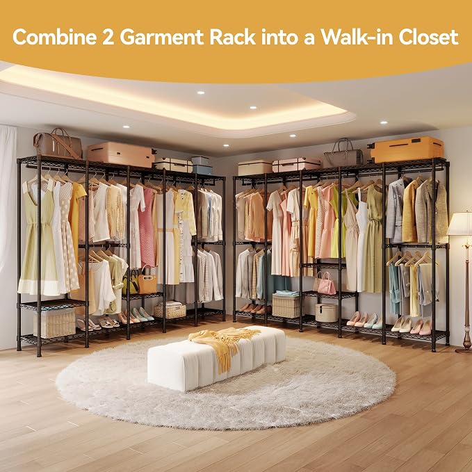 H5 Extra Large Wire Garment Rack, Heavy Duty Clothes Rack, Freestanding - Image 2