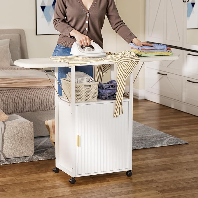 PAKASEPT Ironing Board with Storage Cabinet, Folding Ironing Board with by PAKASEPT