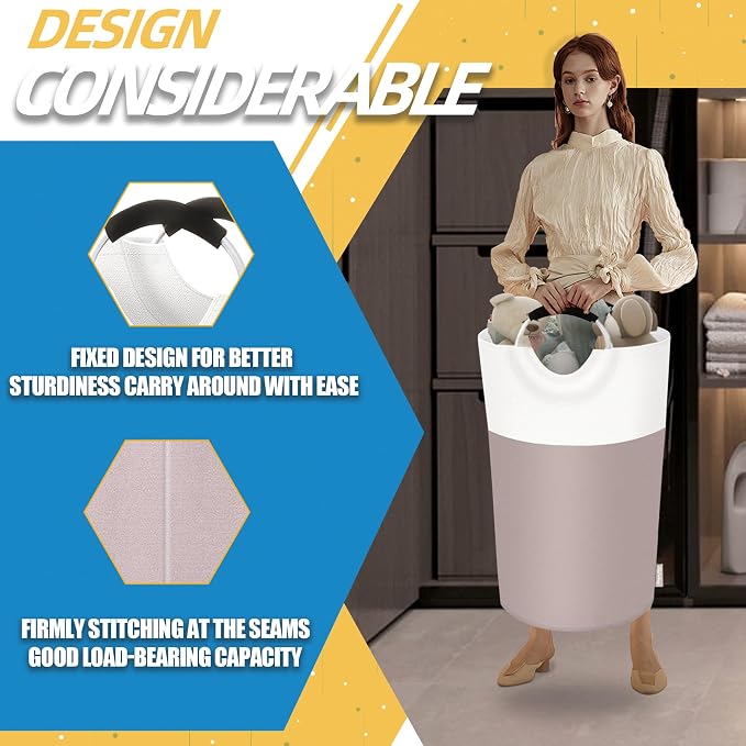 125L Laundry Basket, Collapsible Laundry Hamper - Image 4