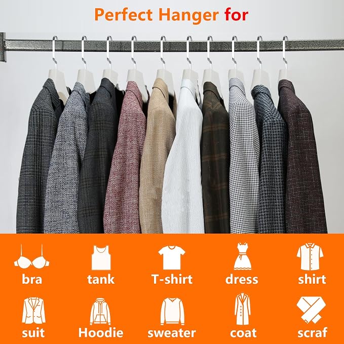 Plastic Extra Wide Shoulder Suit Hangers - Image 6
