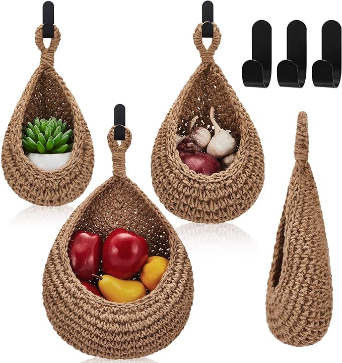 Honeydak Boho Decor Hanging Wall Baskets by Honeydak