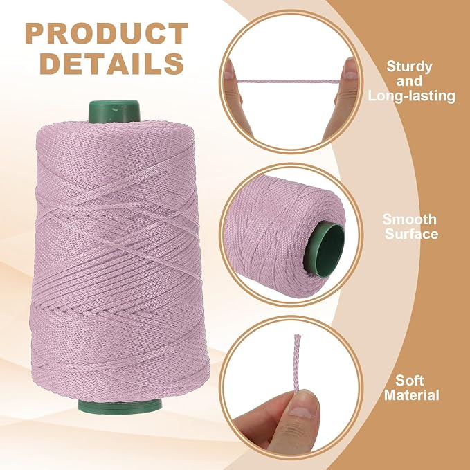 YELARXI Polyester Macrame Cord, 3mm x 219 Yards Polypropylene Macrame Cords - Image 3