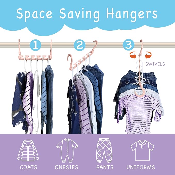 Wonder Hanger Max 10-Pack Space Saving Hangers, Reinforced Hooks Swivels 360° - Image 2