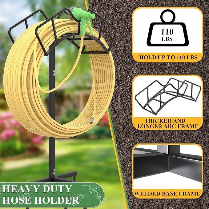 Super Stable Garden Hose Holder, Removable Water Hose Holders Stand Holds - Image 2