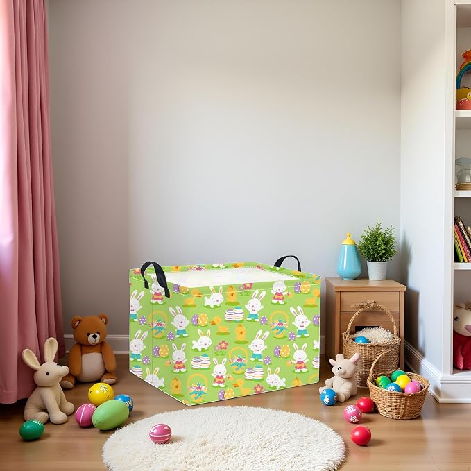 HIYAGON Easter Basket for Kids Boys and Girls Cute Storage Organizer Bin Box - Image 3