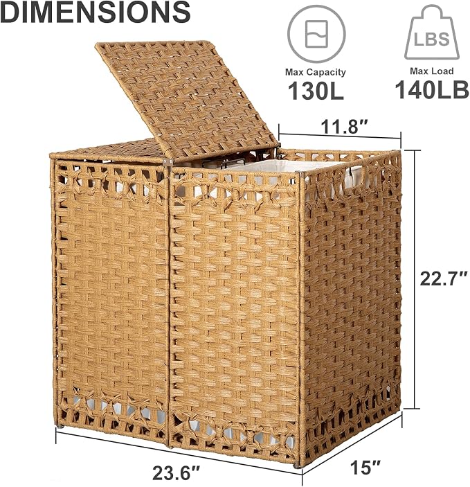 130L Foldable Laundry Hamper - Image 3