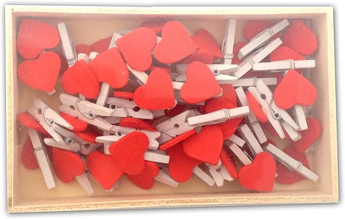 LWR CRAFTS Wooden Mini White Clothespins - Image 2