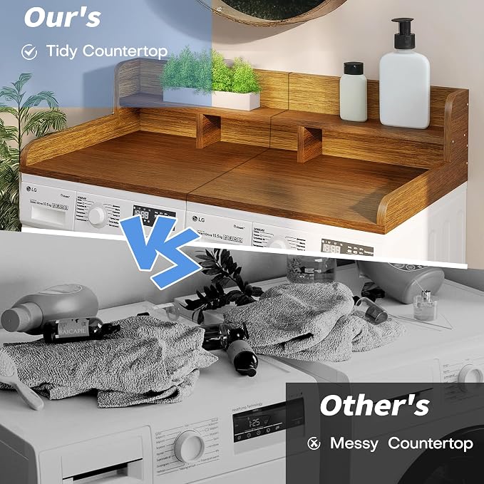 Washer Dryer Countertop with Shelf, Washer and Dryer Covers - Image 3