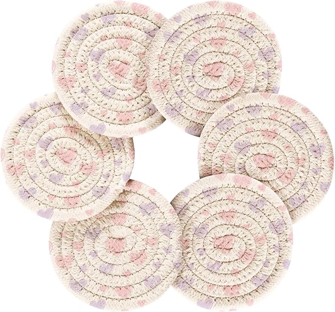 Lavender Hearts Coasters Set of 6 - Image 2