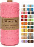 Macrame Cord, 2mm x 219yard Cotton Twine String Cord, Natural White Cotton Rope by Likeecords