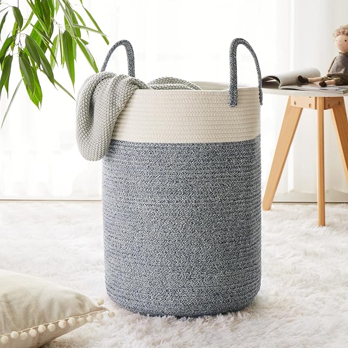 Cotton Rope Laundry Hamper by YOUDENOVA, 58L - Image 8