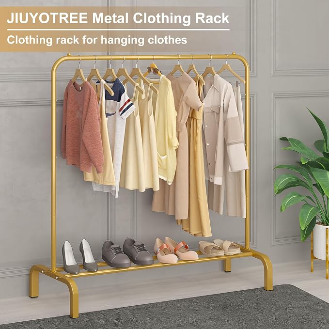 JIUYOTREE Metal 43.3 Inches Garment Rack - Image 4