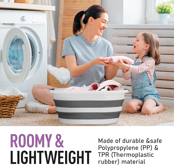 Collapsible Laundry Basket Holder, Clothing Storage, Picnic Collapsible Bin - Image 7