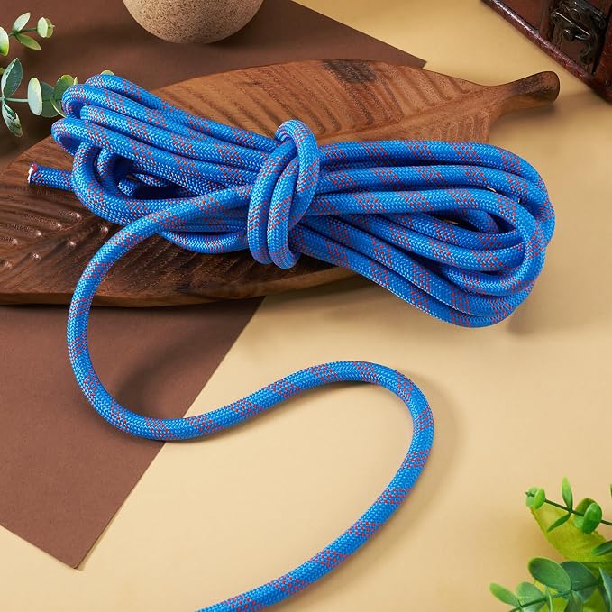 FASHEWELRY 5.47 Yards 8mm Round Polyester Cord Rope Thick Braid Macrame Cord - Image 6