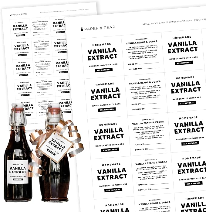 Block-Banner Vanilla Labels by PaperPear