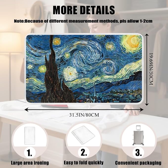 Ironing Mat The Starry Night Pattern Foldable Ironing Pad Portable Board Iron - Image 5