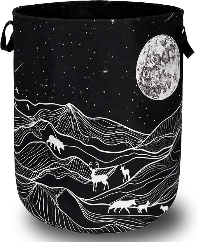 Mountain Laundry Basket Foldable by SELIONLIKN