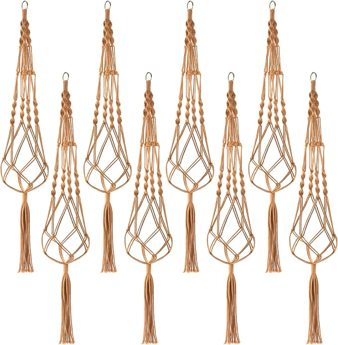 Sorbus Macrame Plant Hanger Indoor Outdoor Hanging Plant Pots Cotton Rope - Image 3