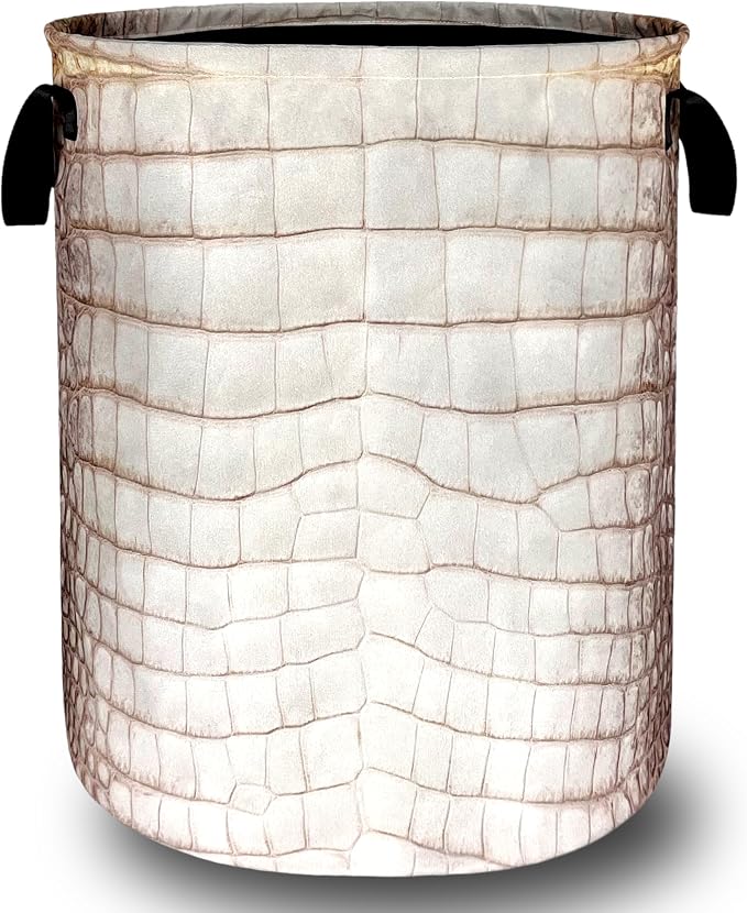 Crocodile Skin Texture Pattern Laundry Basket Foldable Oxford Cloth Laundry by SELIONLIKN