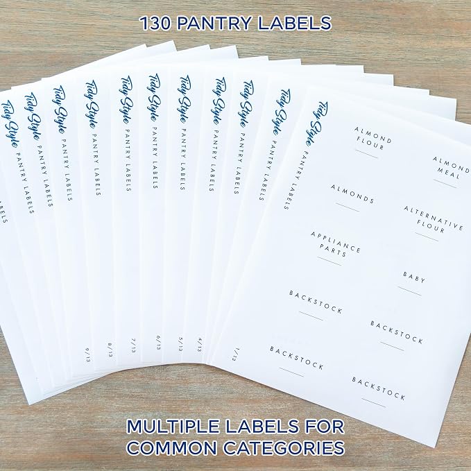Pantry Labels, 130 Preprinted Vinyl Stickers - Image 5