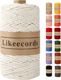 Cotton Macrame Cord 3mm x 100m, 3 Strand Twisted, Macrame Rope by Likeecords