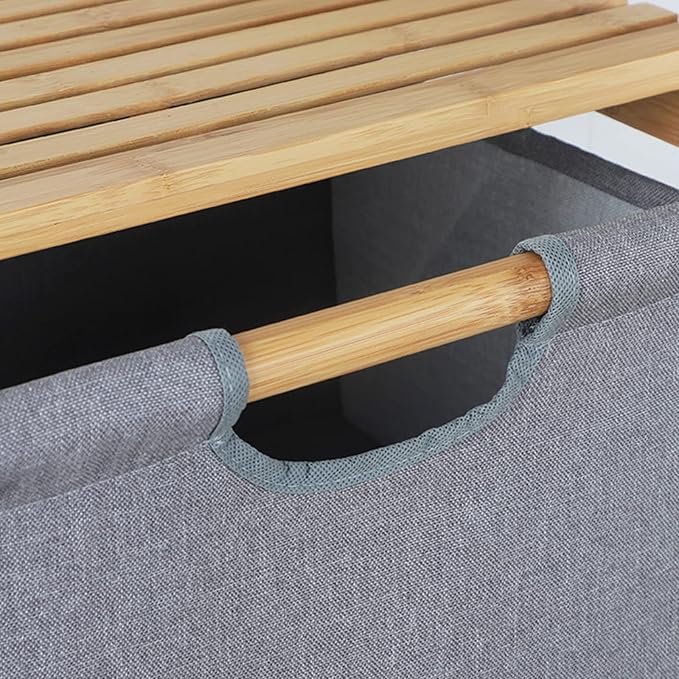 3-Tier Bamboo Drawers Unit, 3-Tier Storage Shelf - Image 8