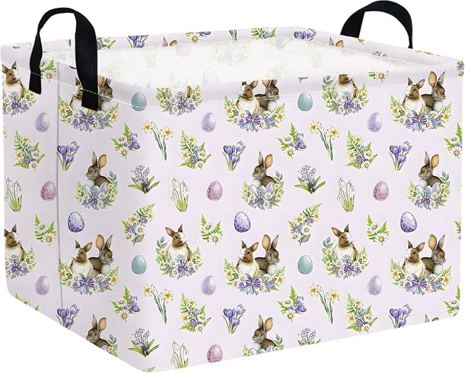Rectangular Cute Easter basket, Easter basket empty, Storage Basket by FXOCSHE