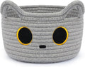 Small Storage Basket, Cat Basket Woven Cotton Rope Basket by Hkojewp