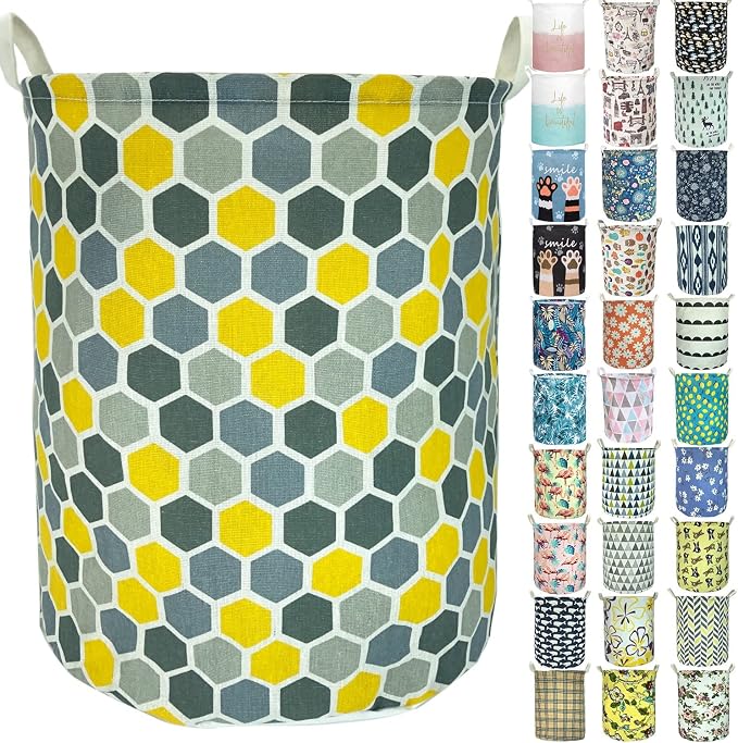 Merdes 19.7’’ Waterproof Foldable Laundry Hamper, Dirty Clothes Laundry Basket by Aouker