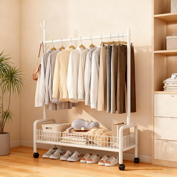 Clothes Rack with Storage Shelves, Heavy by Unknown