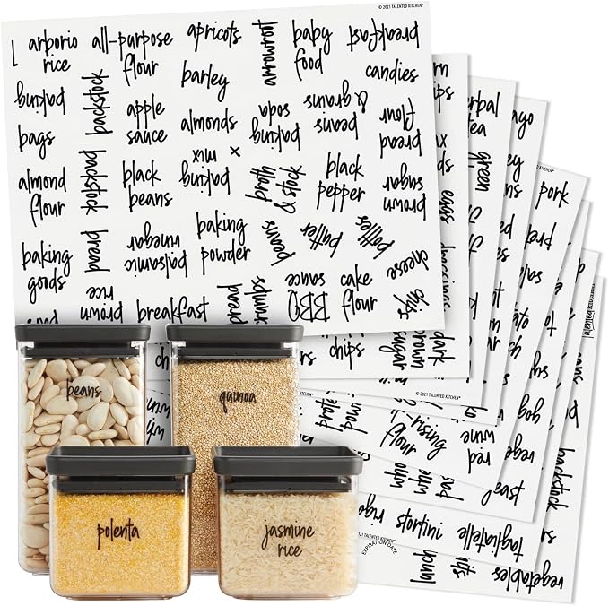 Talented Kitchen Pantry Labels for Containers by TalentedKitchen