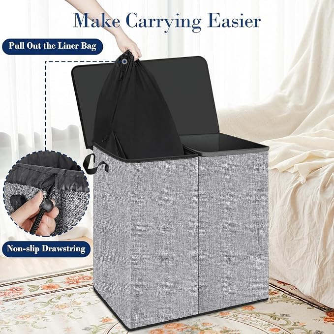 150L Extra Large Laundry Hamper - Image 4