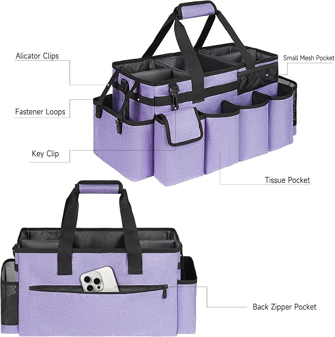Cleaning Caddy Bag, Extra Large Cleaning Supplies Organizer - Image 3