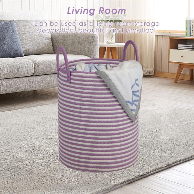 Large Laundry Basket, Laundry Hamper, baby hamper, Nursery Blanket Storage - Image 6