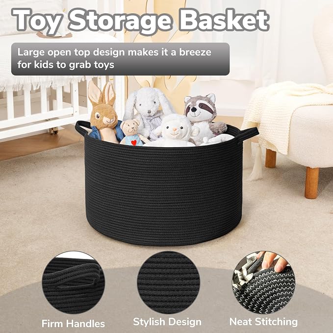 Goodpick Large Blanket Basket, Kids Toy Storage Organizer Bins - Image 5