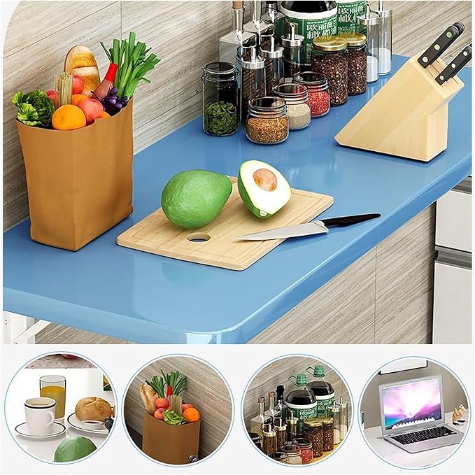 Laundry Floating Folding Table, Wood Wall Mounted Folding Table, fold down table - Image 2