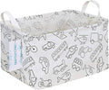 LANGYASHAN Rectangular Storage Bin Collapse Canvas Fabric Cartoon Storage Basket by LANGYASHAN