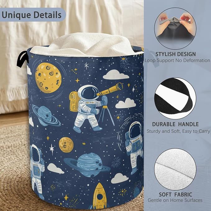Astronaut Laundry Basket, Rocket Planet Foldable - Image 3