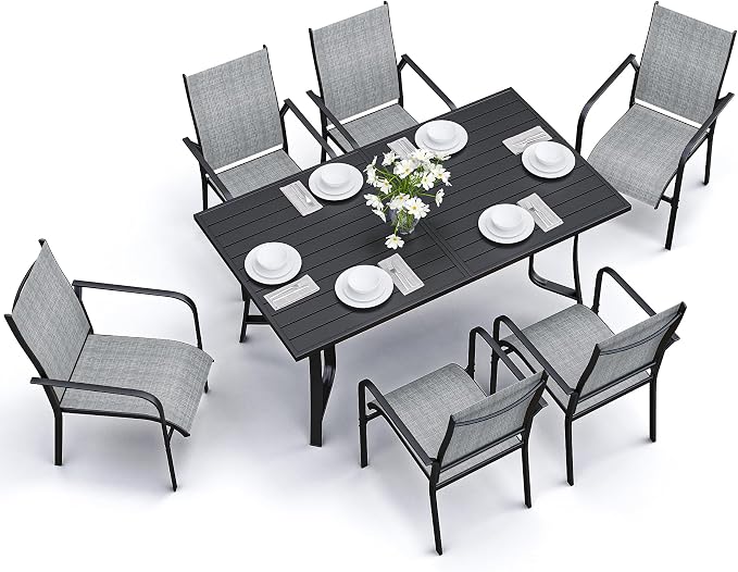 7-Piece Outdoor Patio Dining Set by BUPPLEE